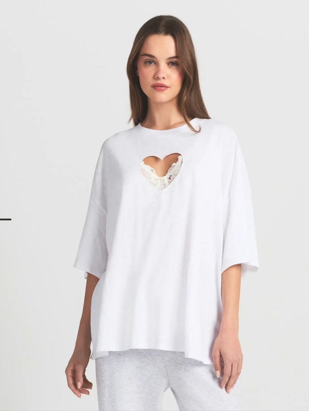 Skims Heart Oversized Tee Med